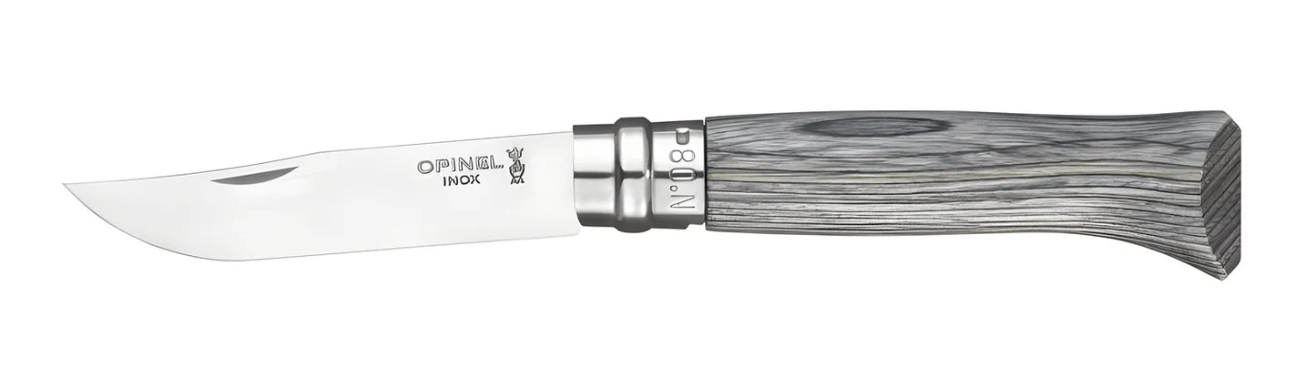 Opinel coltello n°8 Betulla in lamelle grigio edizione limitata