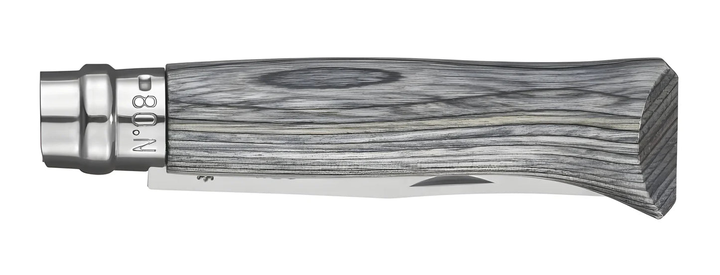 Opinel coltello n°8 Betulla in lamelle grigio edizione limitata
