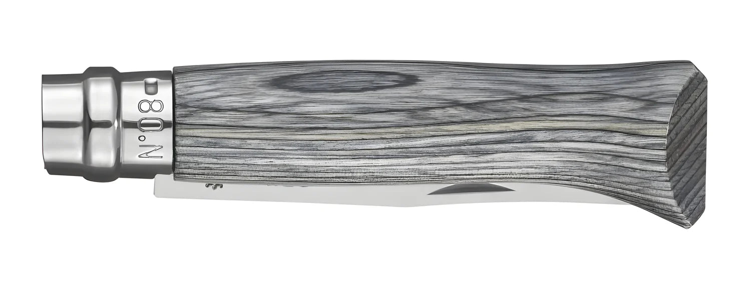 Opinel coltello n°8 Betulla in lamelle grigio edizione limitata