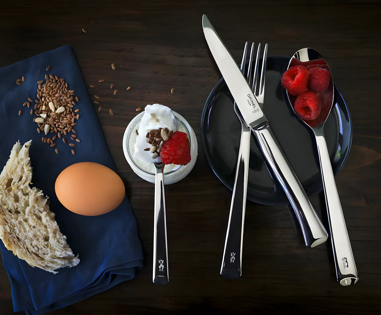 Opinel Set completo di posate in acciaio inox Perpétue Pz 16