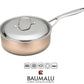 Mezza Casseruola rame inox B'chef induzione 28 cm con coperchio