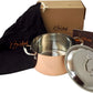 Casseruola rame inox B'chef induzione 24 cm con coperchio