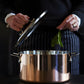 Casseruola rame inox B'chef induzione 24 cm con coperchio