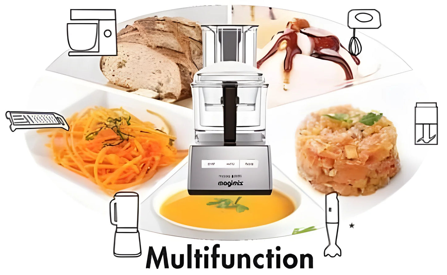 MAGIMIX Robot multifunzione da cucina 5200XL bianco 18590 EA più accessorio Spiral Exepert