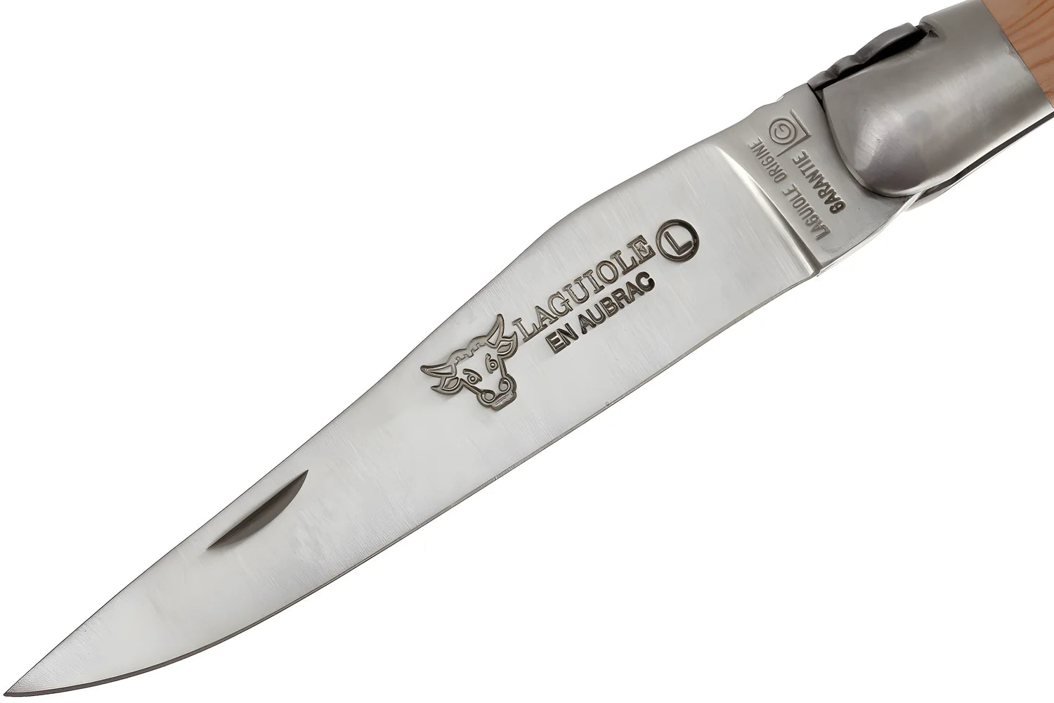 Laguiole en Aubrac coltello impugnatura Ginepro inox satinato