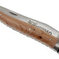 Laguiole en Aubrac coltello impugnatura Ginepro inox satinato