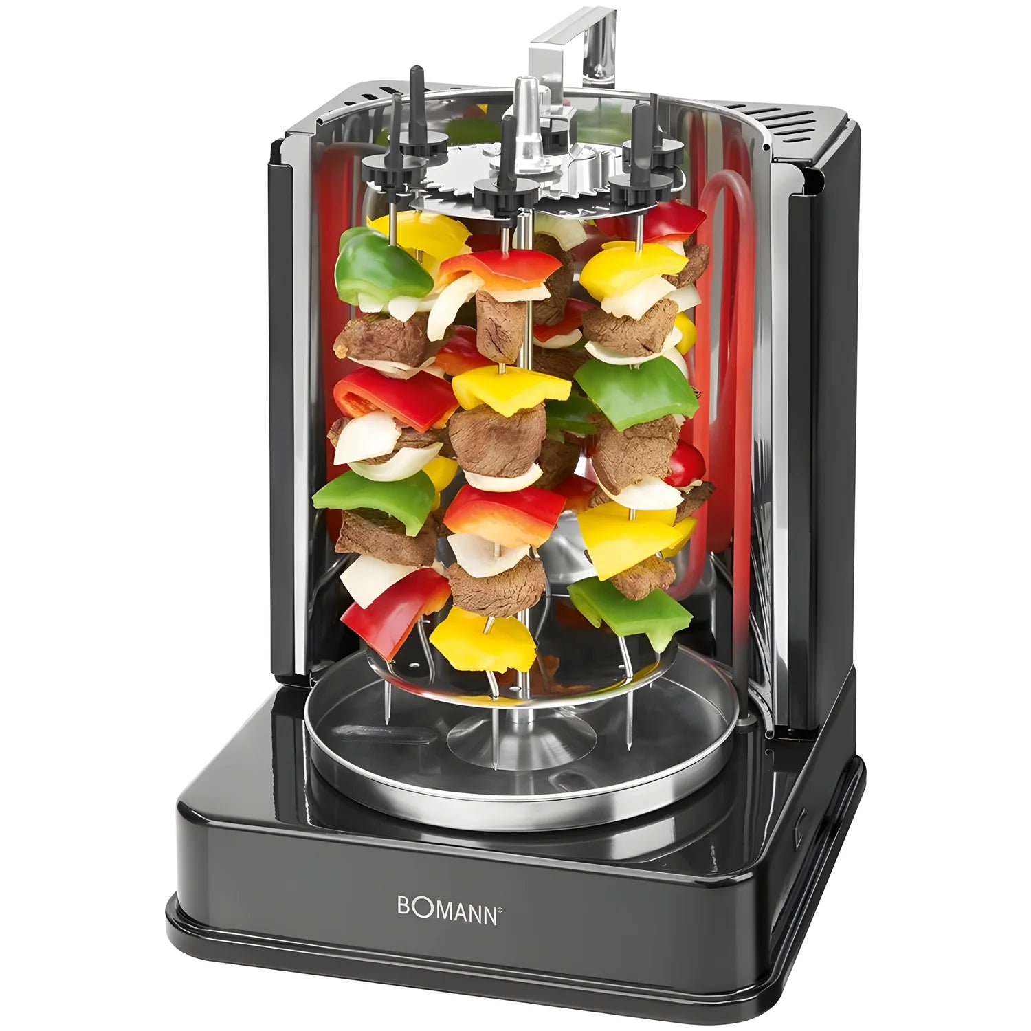 Bomann multi-grill girarrosto per kebab, pollo, spiedini DVG3006