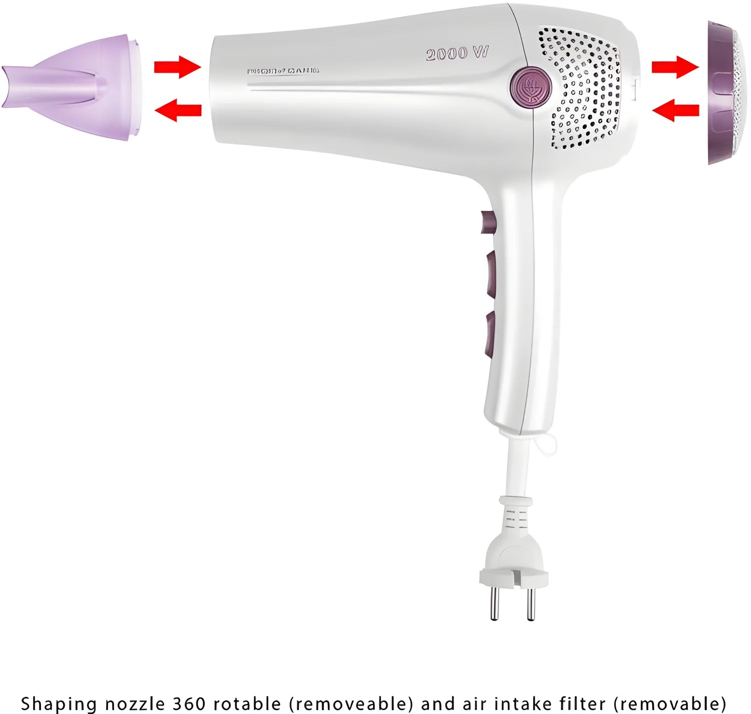 Asciugacapelli professionale 2000 Watt ProfiCare PC-HT 3020