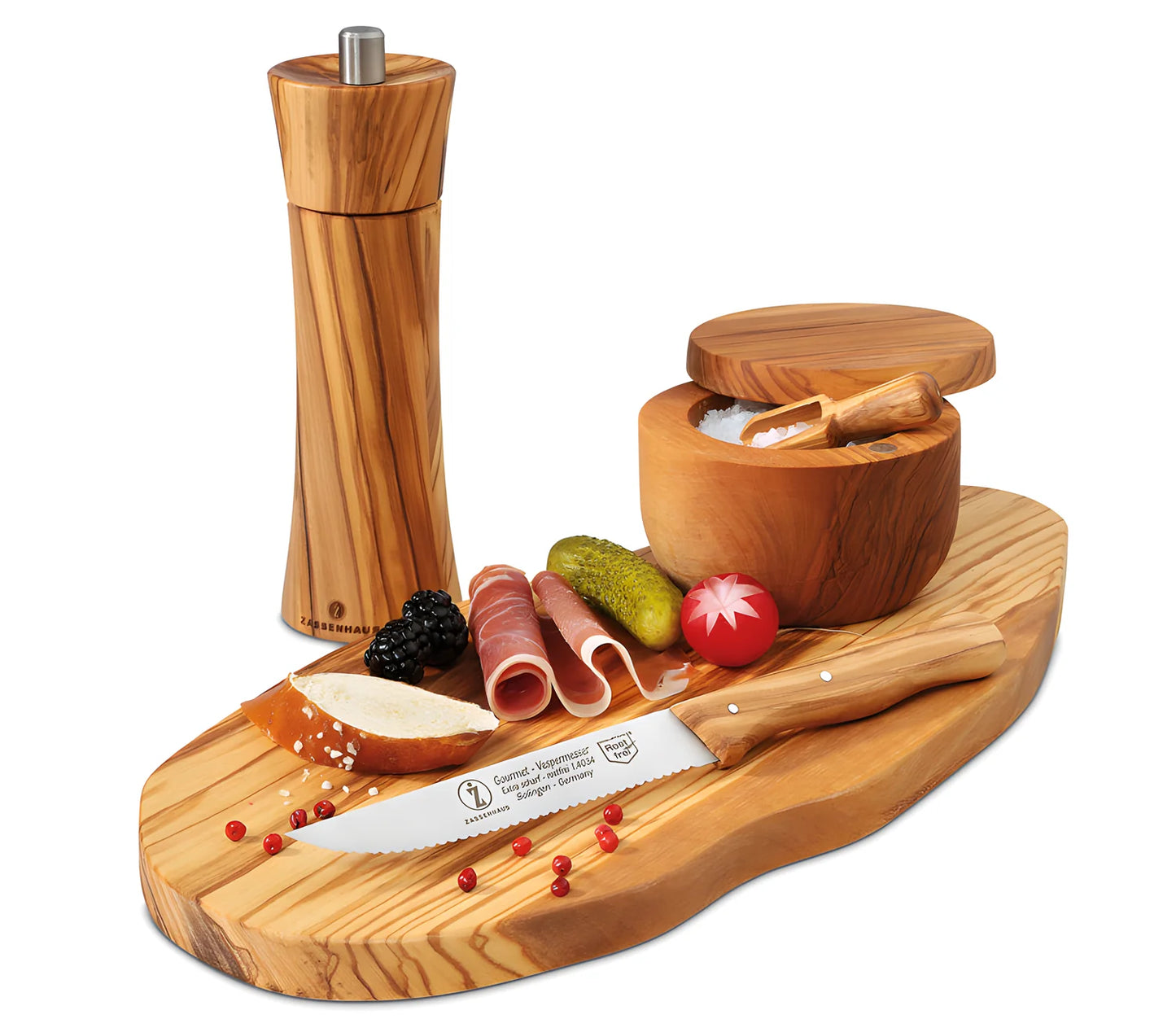 Zassenhaus Macina pepe "Francoforte" in legno di ulivo 5112438