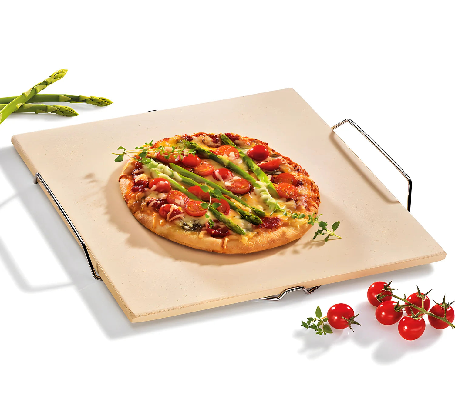Piastra refrattaria per pizza Kuchenprofi 38x35,5x3,5 cm.