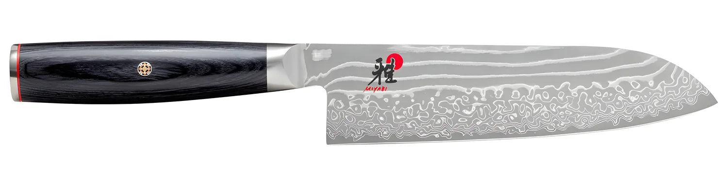 Miyabi 5000 FCD Coltello Santoku Damascato 18 cm – Acciaio MC63, Art. 34684-181