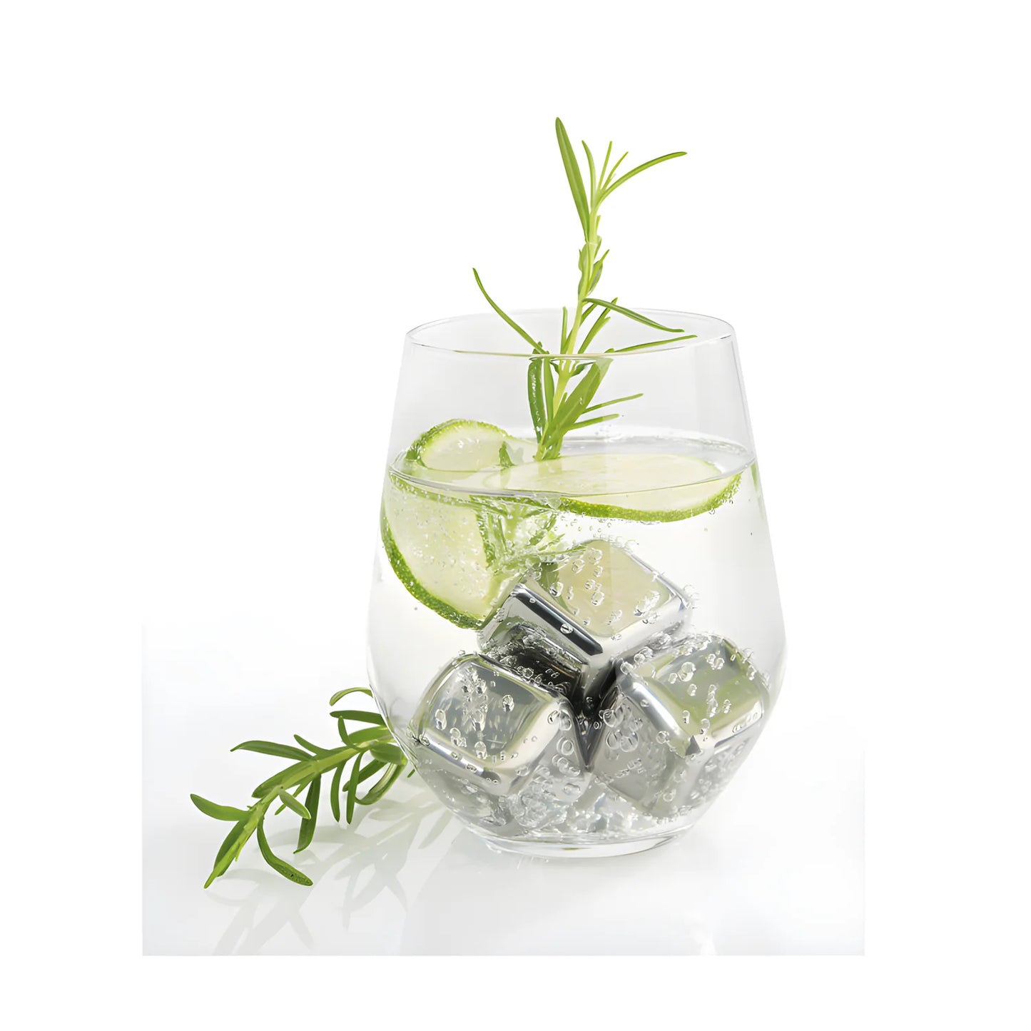 Cubetto inox refrigerante riutilizzabile confezione 4 pezzi