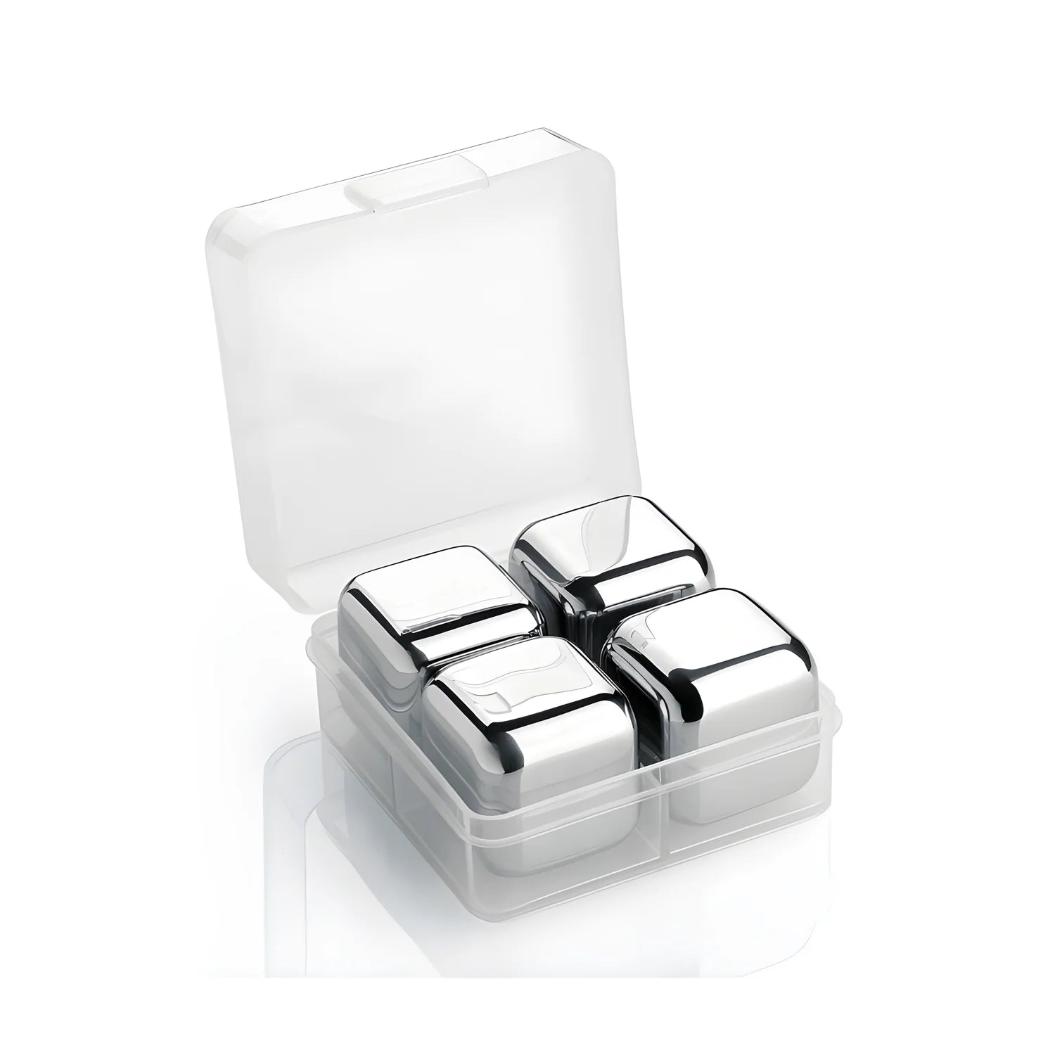 Cubetto inox refrigerante riutilizzabile confezione 4 pezzi