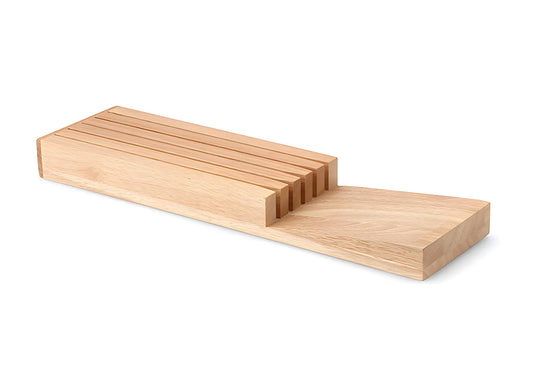 Continenta porta coltelli da cassetto in legno albero della gomma per 5 coltelli 30518