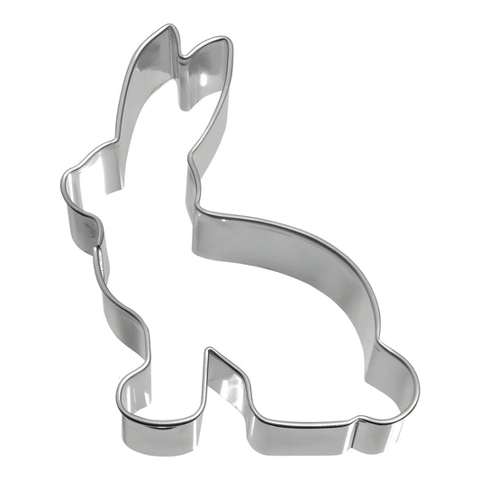 Stampino taglia biscotti a forma di lepre in acciaio inox 7 cm