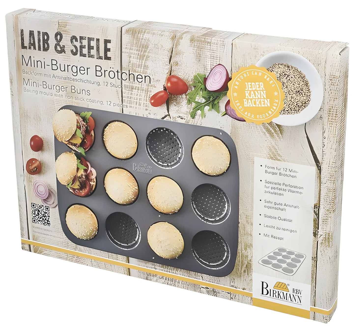 Birkmann teglia forata x Mini-Burger antiaderente panini Ø 5,5cm