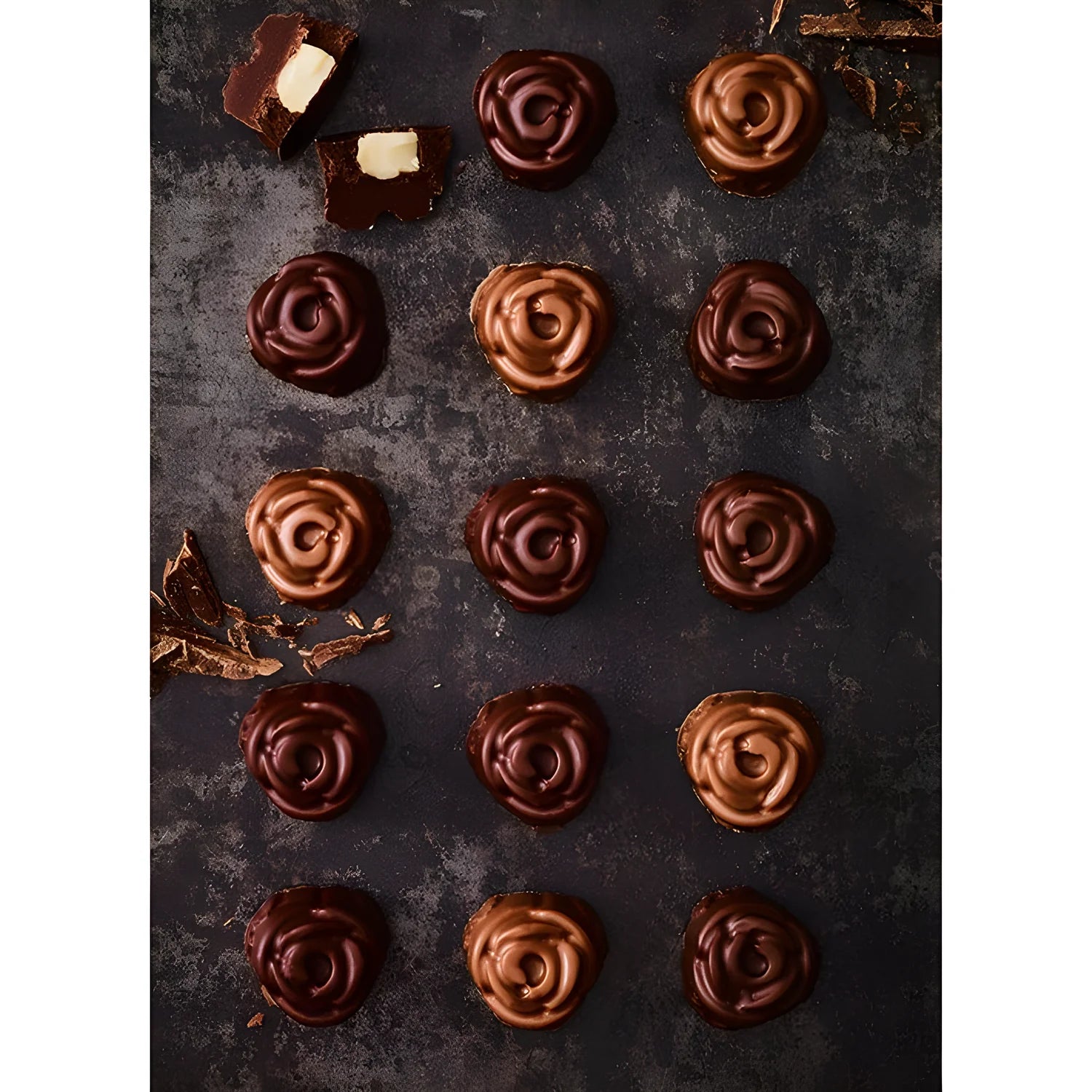 Birkmann stampi per 30 praline cioccolatini forma di rosa 252738