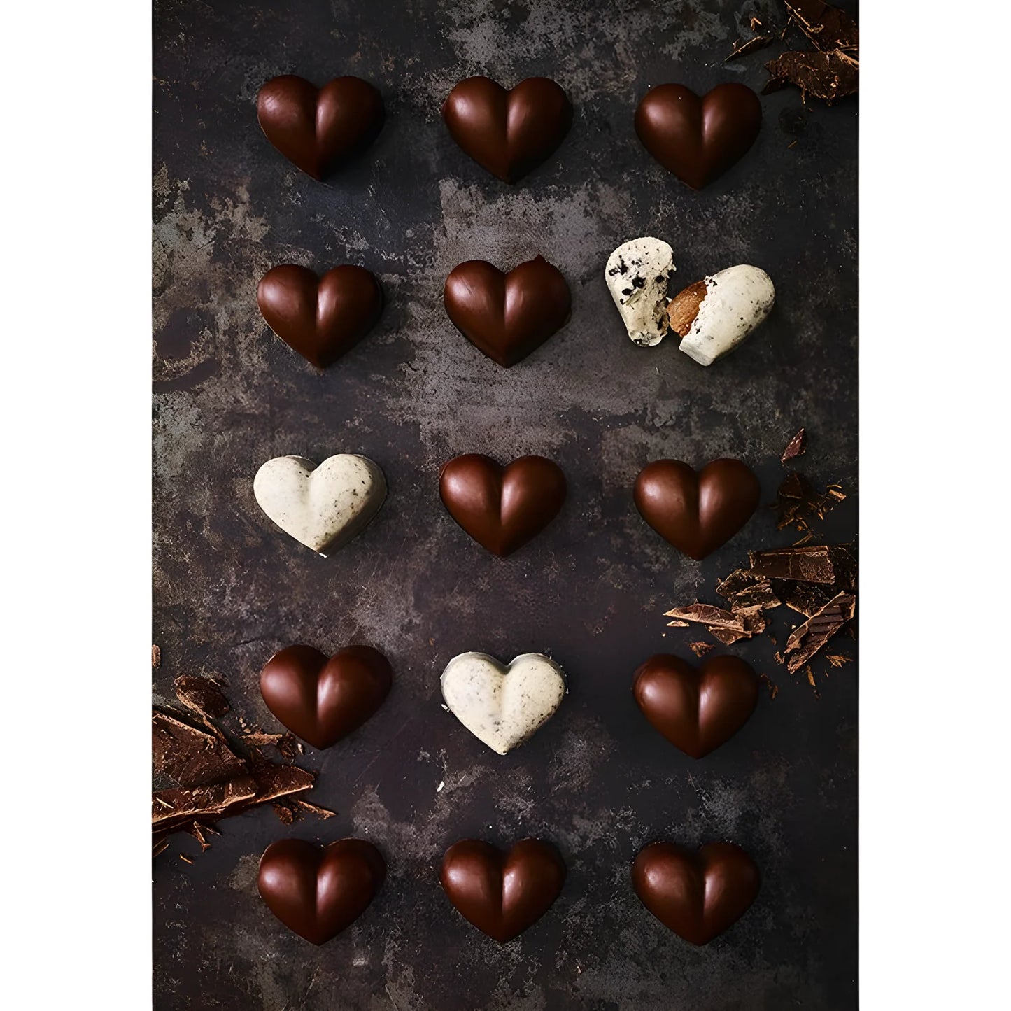 Birkmann stampi per 30 praline cioccolatini forma cuore 252837