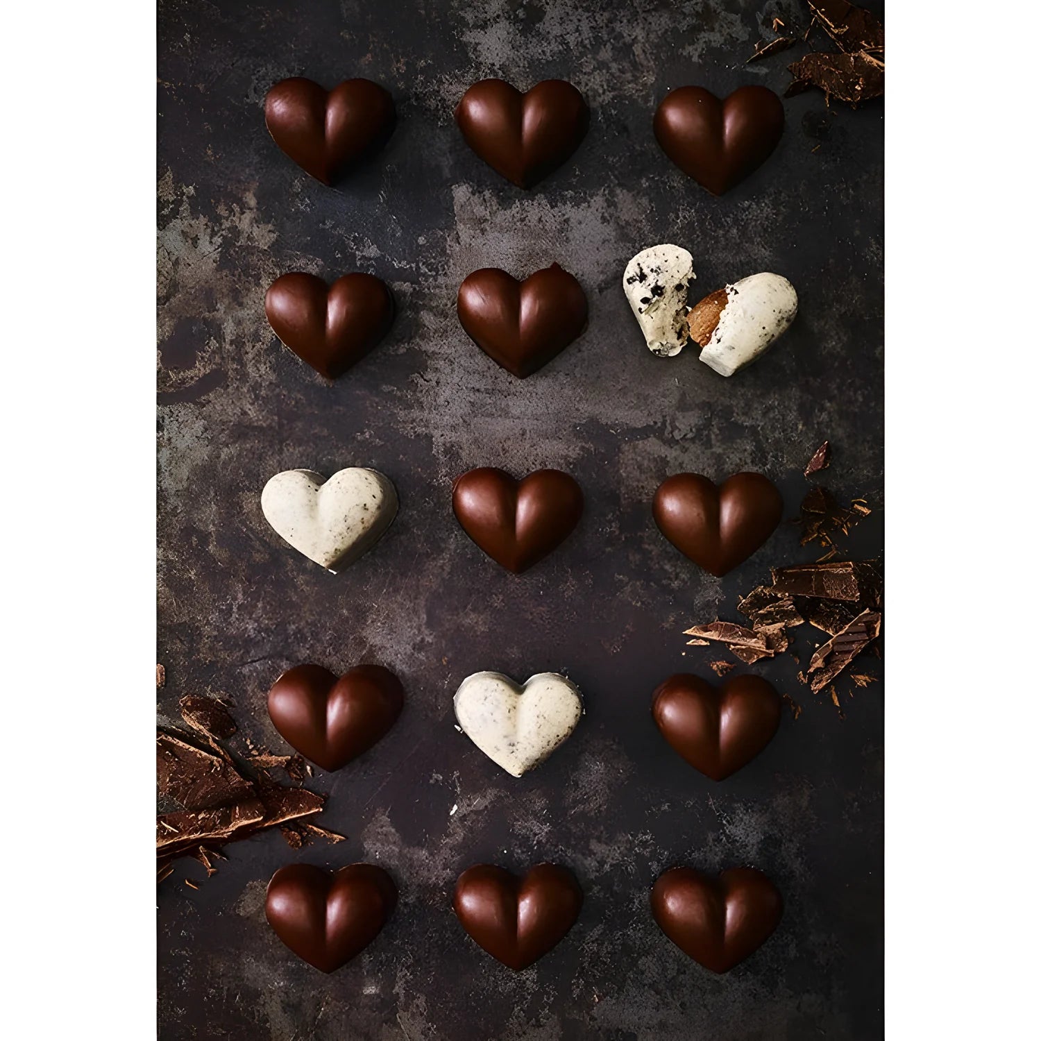 Birkmann stampi per 30 praline cioccolatini forma cuore 252837