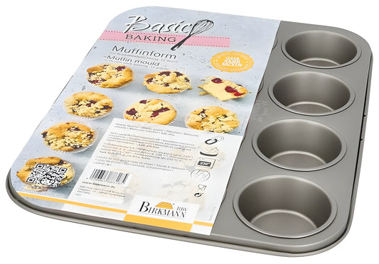 Stampo antiaderenti per 12 fori muffin Ø 7 cm alti 3 cm