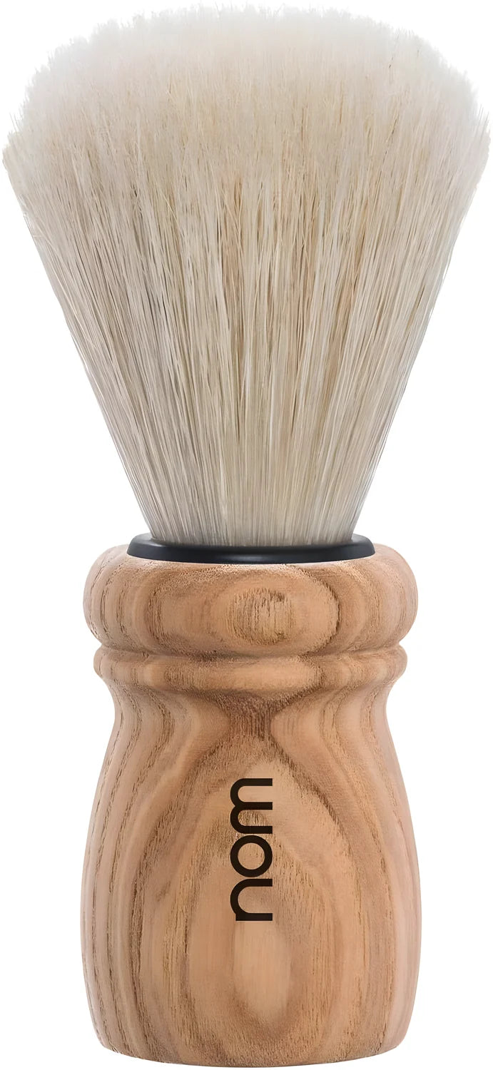 Muhle Pennello da barba "nom" manico frassino chiaro e setole naturali