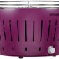 LotusGrill LG G34 U PU Barbecue a Carbone USB Ø32 cm con Kit per partire (Carbonella, Gel accensione e Pinza) Portatile Senza Fumo per Balcone e Outdoor viola
