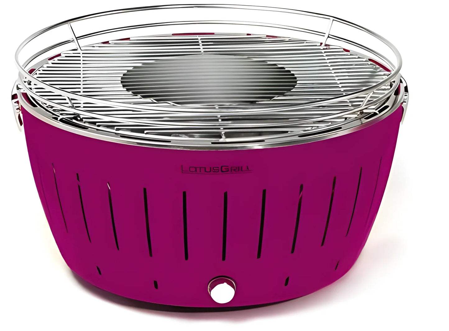 LotusGrill LG G34 U PU Barbecue a Carbone USB Ø32 cm con Kit per partire (Carbonella, Gel accensione e Pinza) Portatile Senza Fumo per Balcone e Outdoor viola