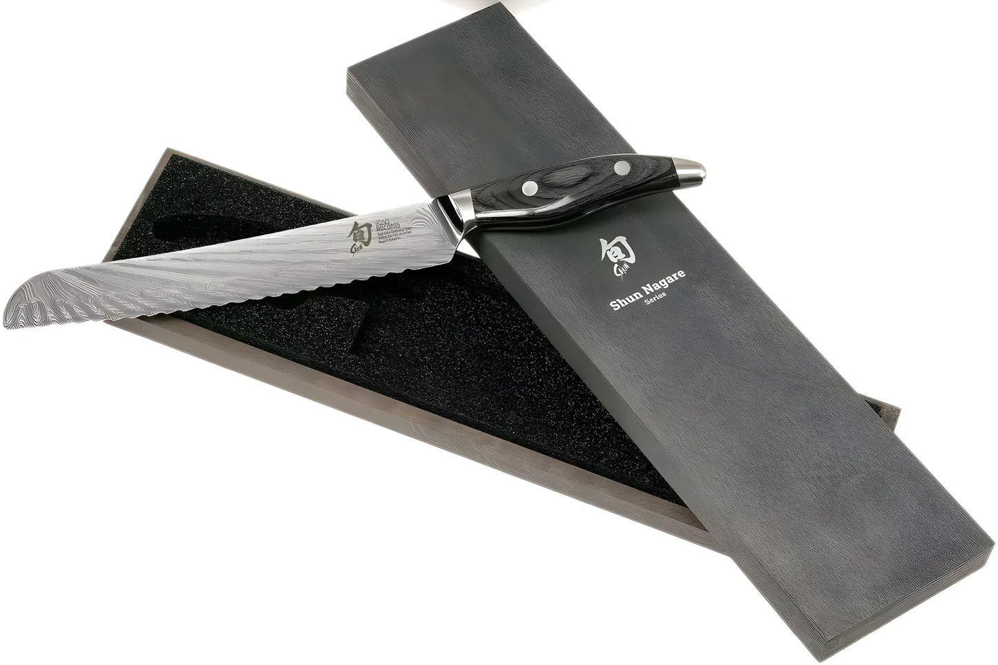 KAI Shun Nagare Coltello da Pane 23 cm – Damascato 72 Strati NDC-0705