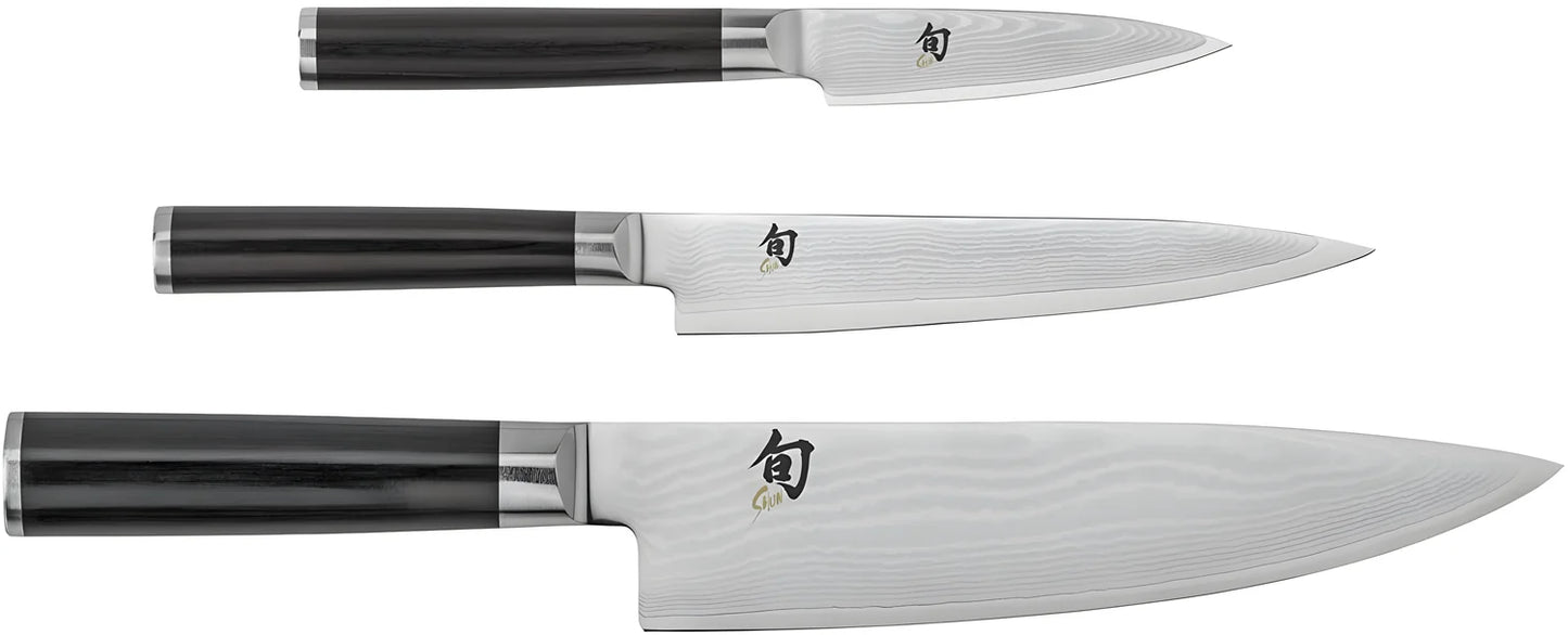 Kai Shun Set coltelli DMS300 da cucina damascati, lo spelucchino DM-700, il multiuso701, il trinciante da cuoco DM-0706