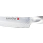 Global SAI-02 cm. 21 coltello da cucina tranciante martellato