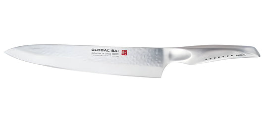 Global SAI-06 cm. 25cm coltello da cucina tranciante martellato