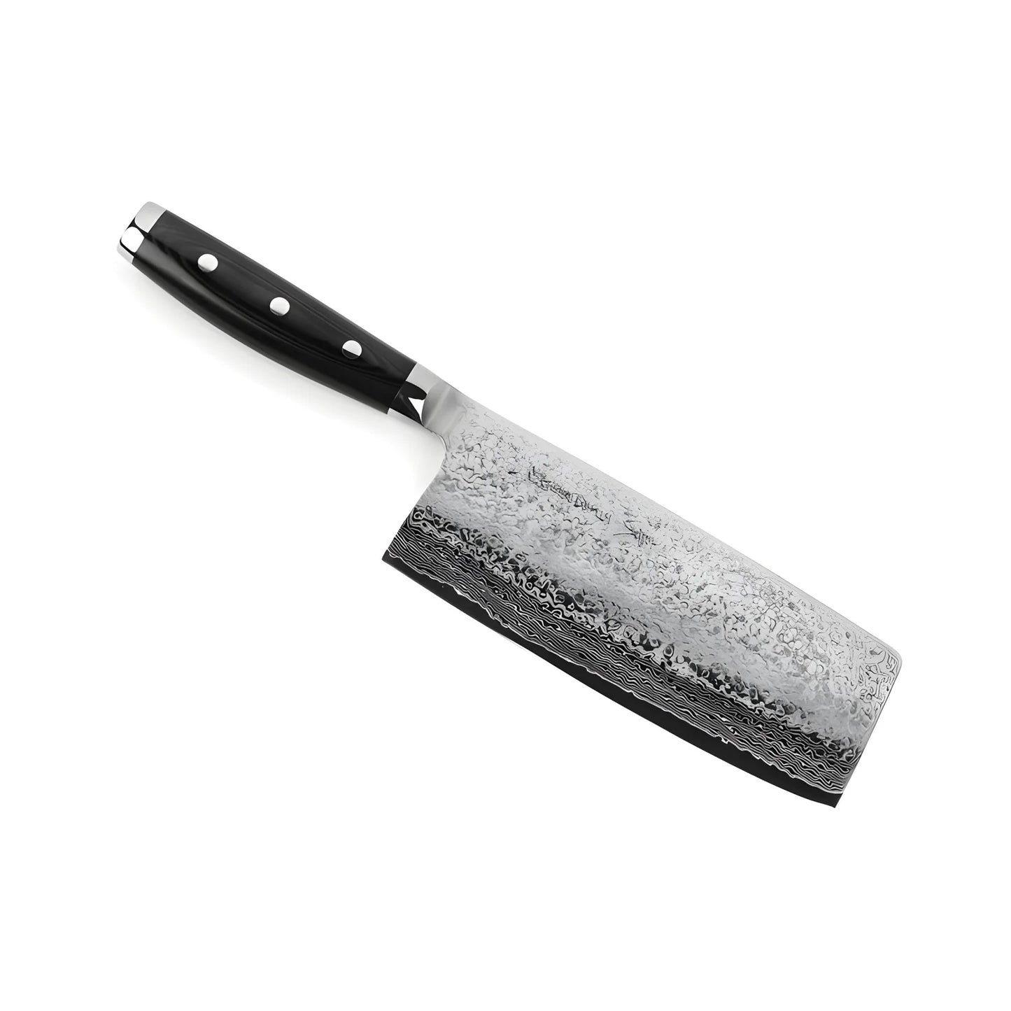 Yaxell GOU Mannaia Cinese Lama 18 cm – Acciaio SG2 63 HRC, 101 Strati Damasco