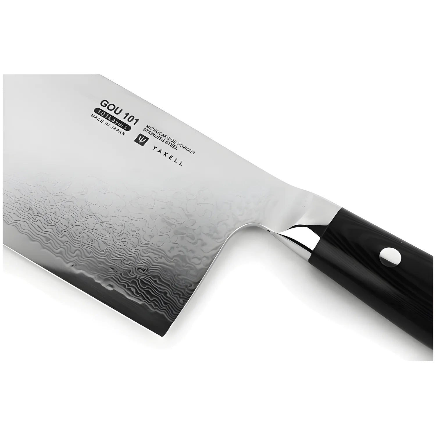 Yaxell GOU Mannaia Cinese Lama 18 cm – Acciaio SG2 63 HRC, 101 Strati Damasco