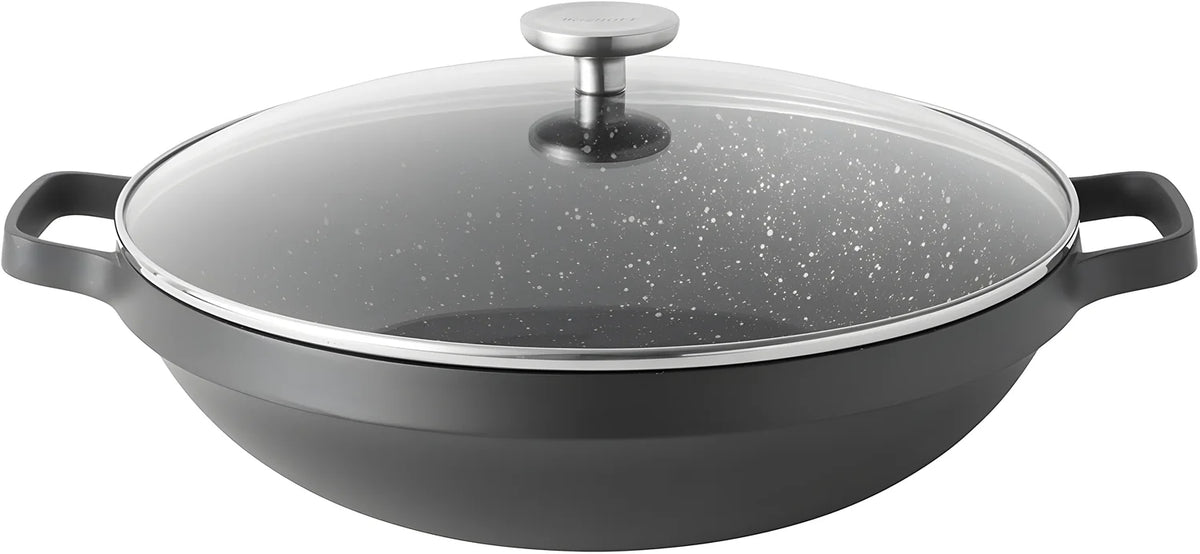 Wok GEM induzione antiaderente con coperchio Ø 32 cm