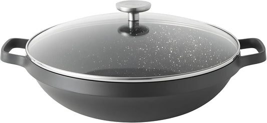 Wok GEM induzione antiaderente con coperchio Ø 32 cm