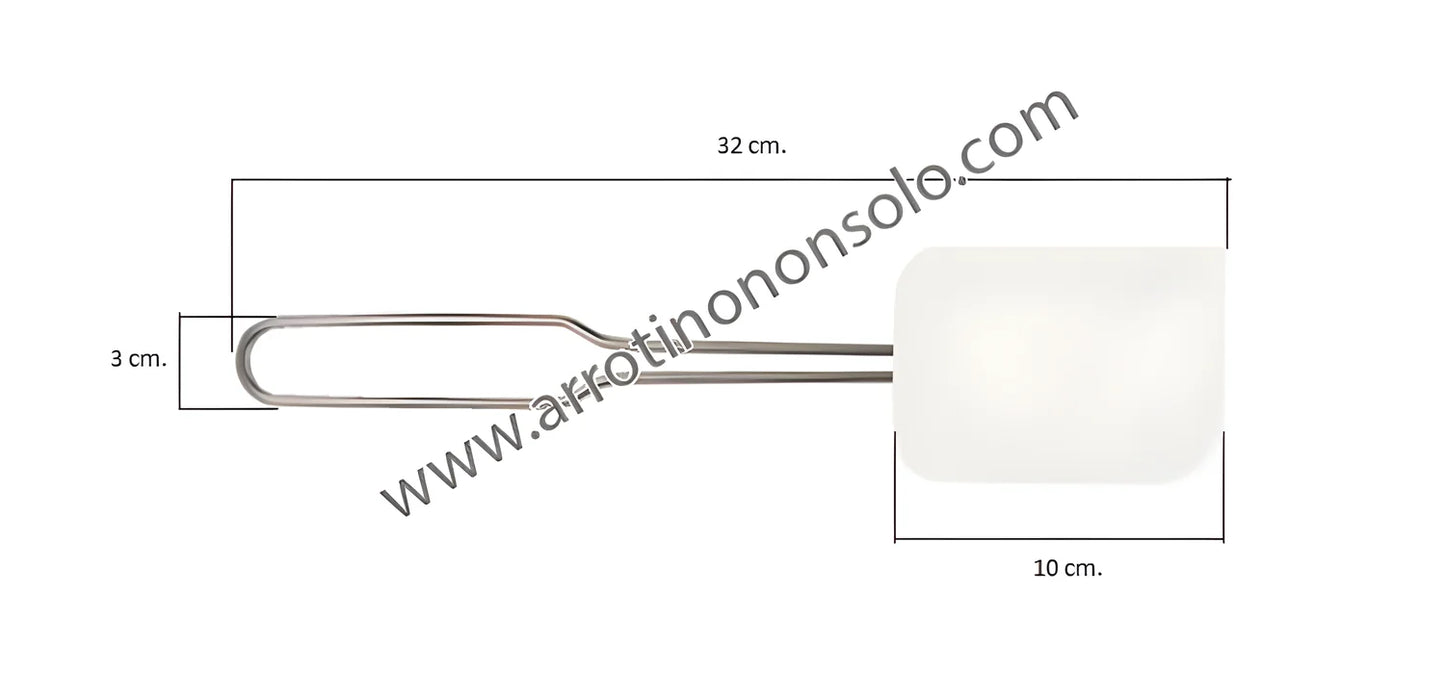 Spatola leccaciotola professionale manico inox 32 cm. 5510045