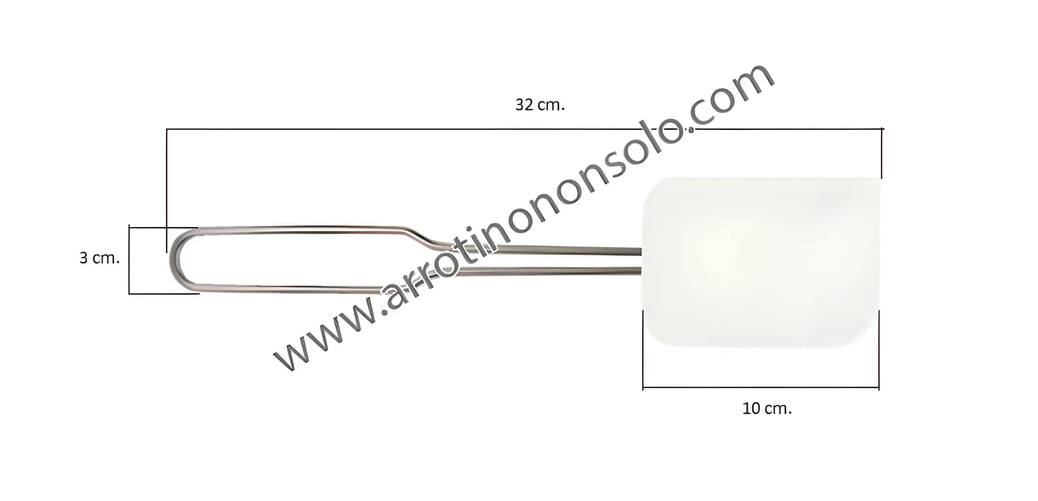 Spatola leccaciotola professionale manico inox 32 cm. 5510045