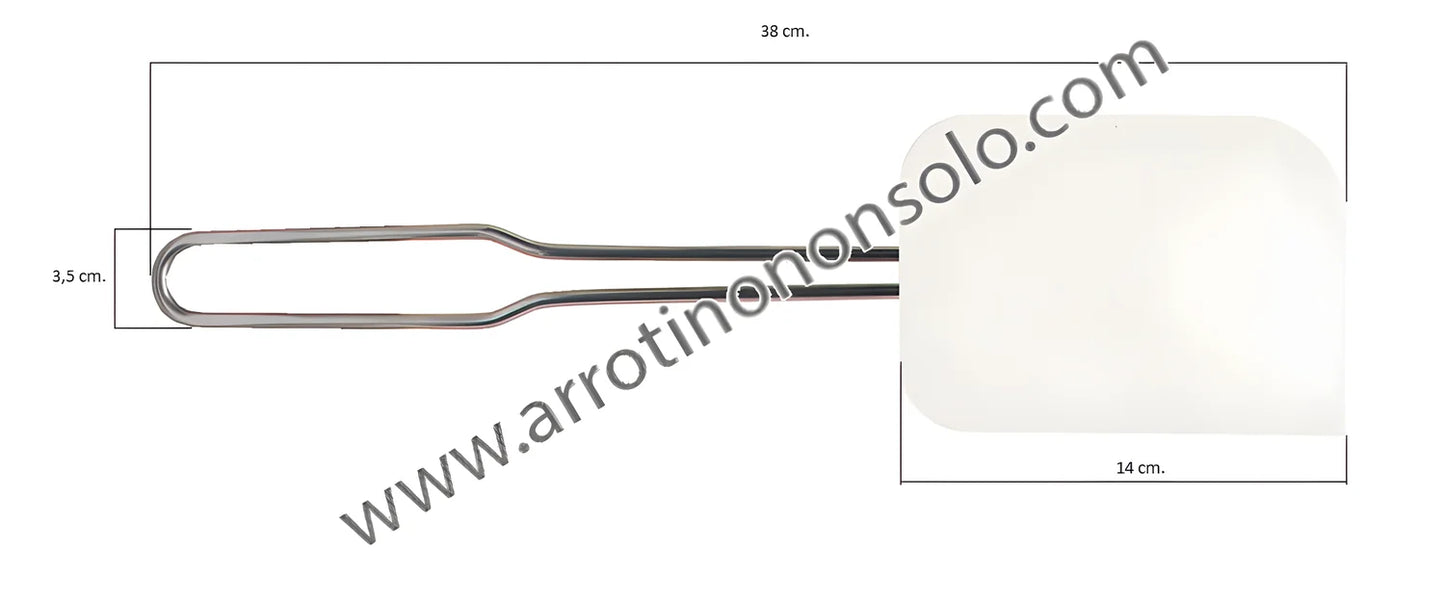 Spatola leccaciotola professionale manico inox 38 cm. 5510044