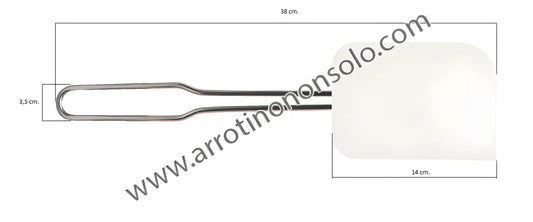 Spatola leccaciotola professionale manico inox 38 cm. 5510044