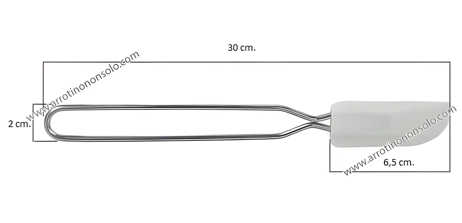 Spatola leccaciotola professionale manico inox 23 cm. 5510047