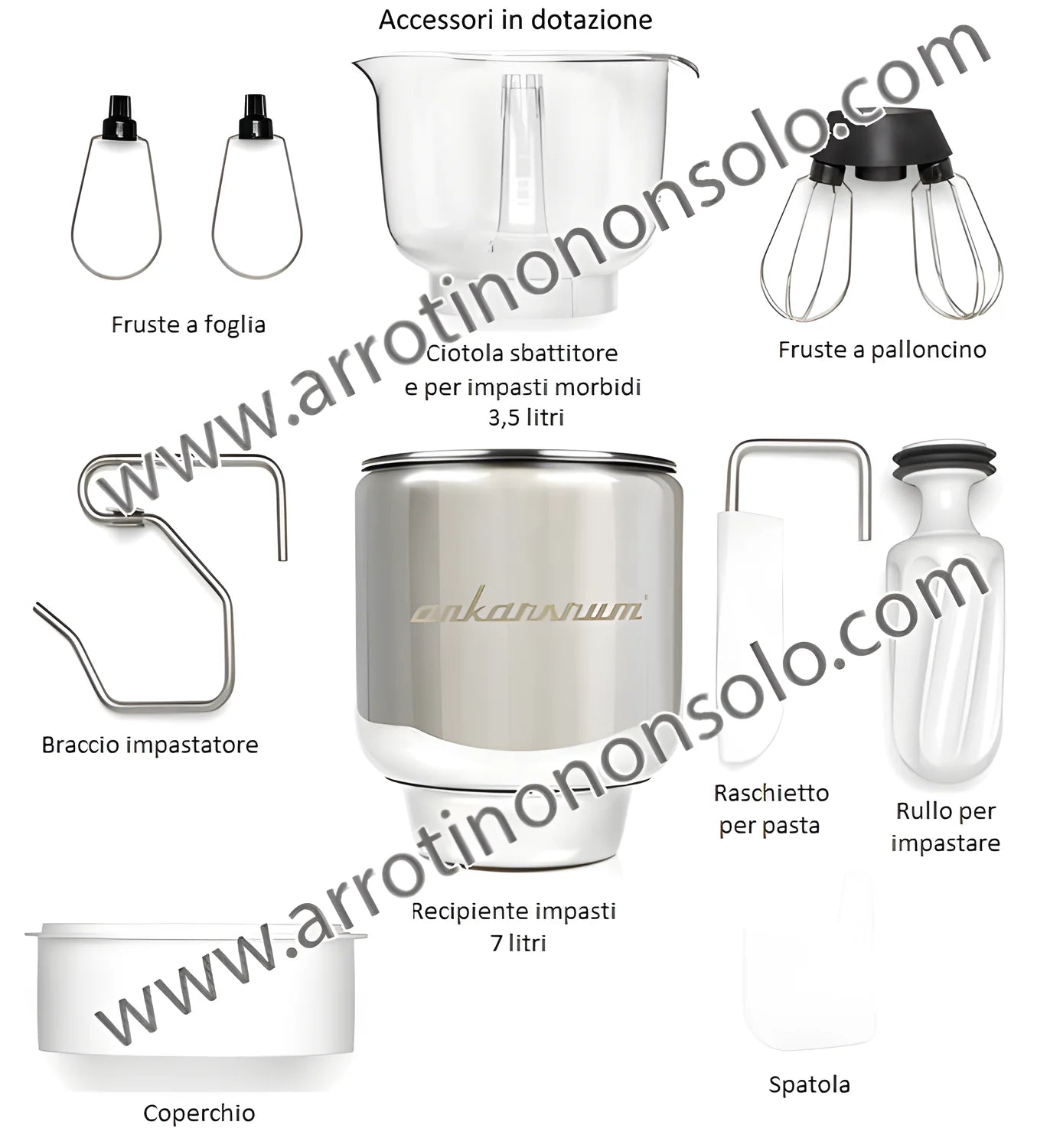 Impastatrice Ankarsrum Assistent Original antracite AKR 6230 BKC