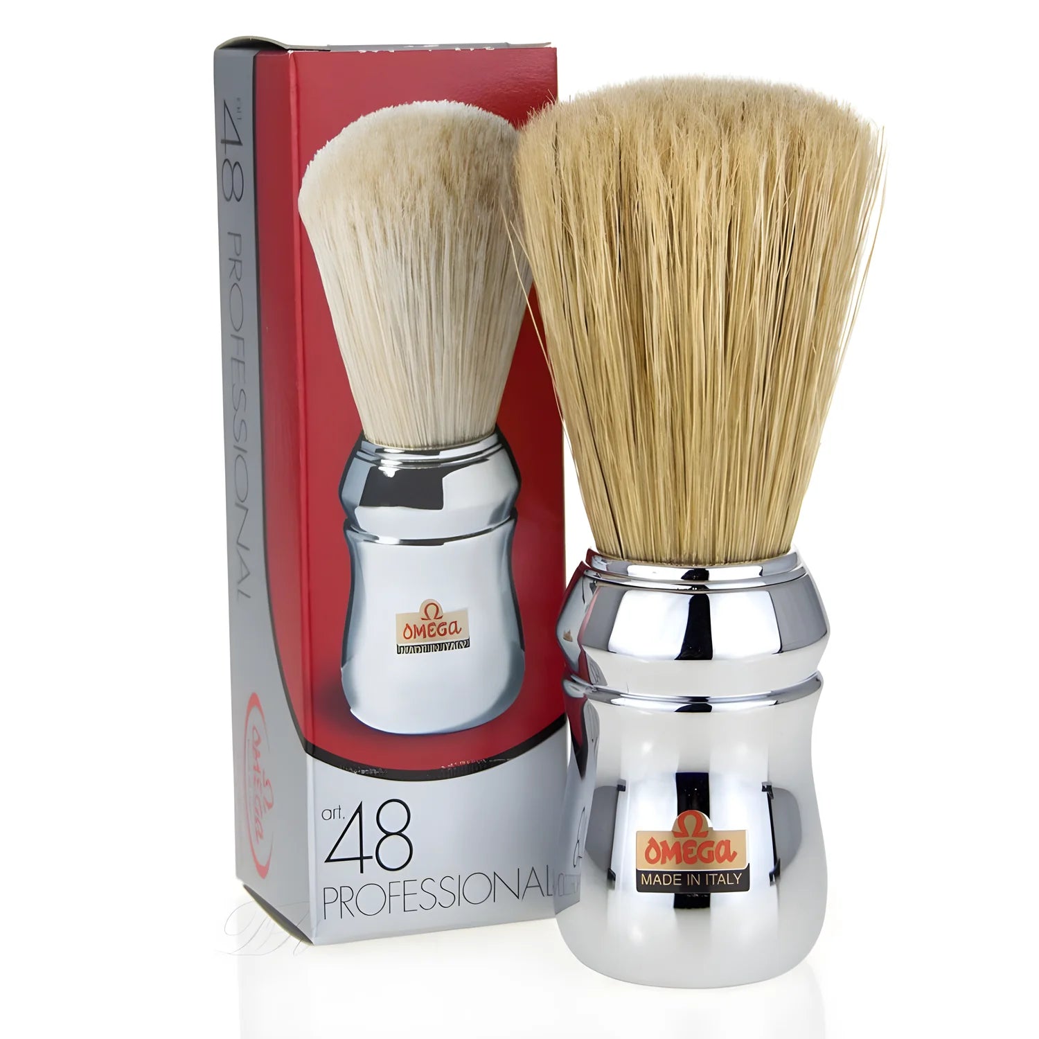 Omega 48 pennello professionale da barba in pura setola