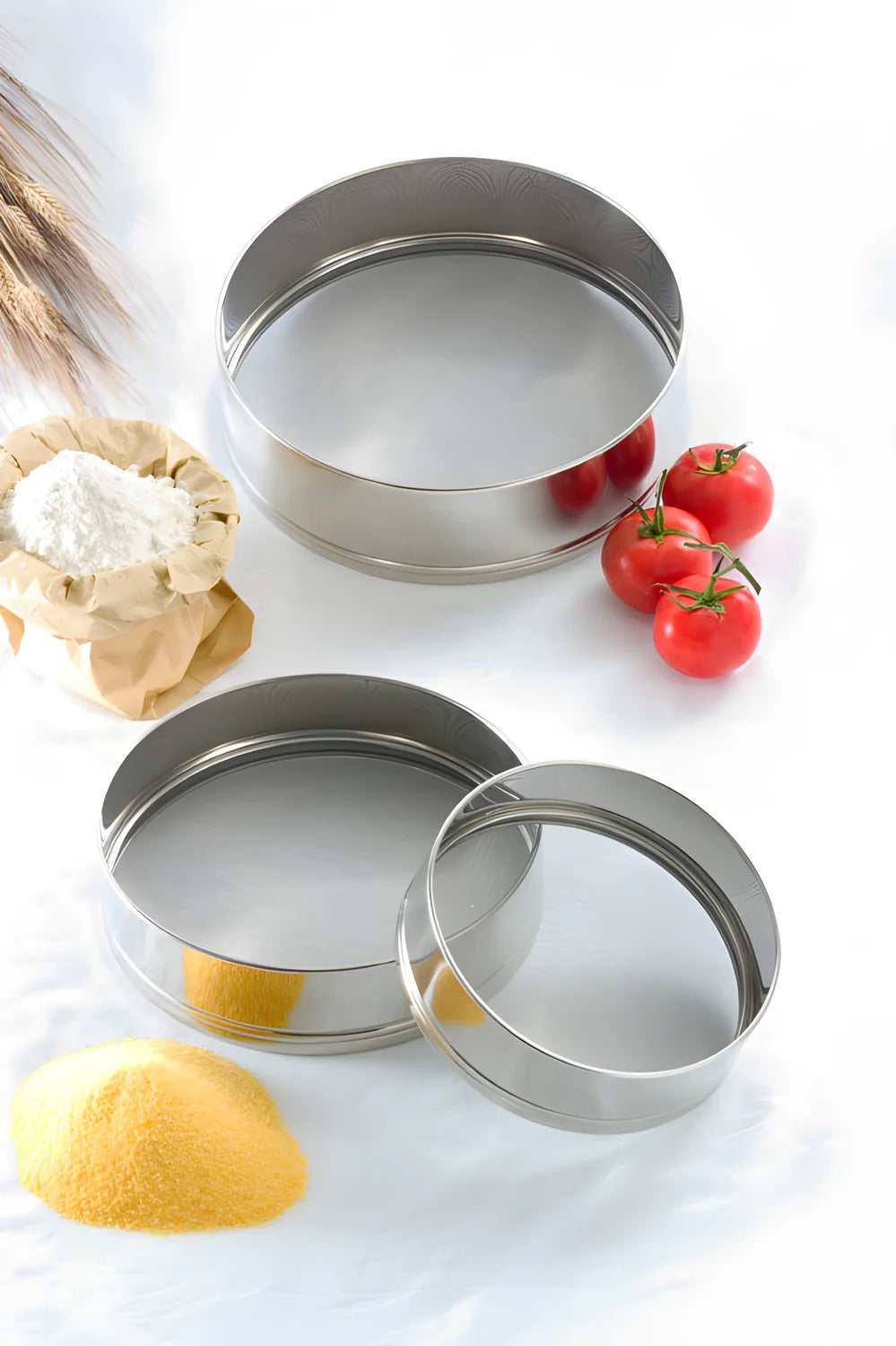 Setaccio Ø25 cm in acciaio inox con maglia fitta 0,48 mm