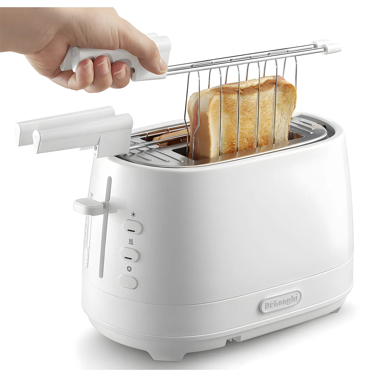Tostapane De' Longhi bianco tre funzioni CTLAP 2203.W