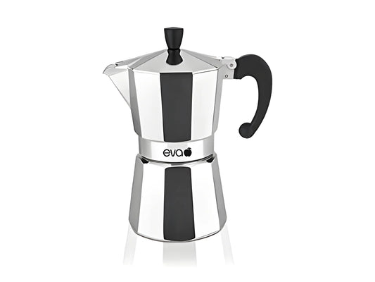 Moka macchina da caffè caffettiera alluminio 3 tazze EVA 020304
