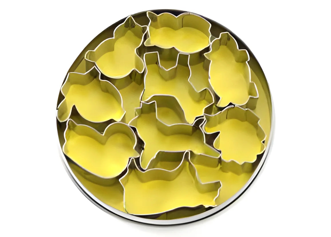 Tagliabiscotti set di 9 mini animali acciaio inox EVA 04 12 61