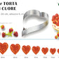 Stampo inox per torta regolaboile a forma di cuore da 12 a 26 cm