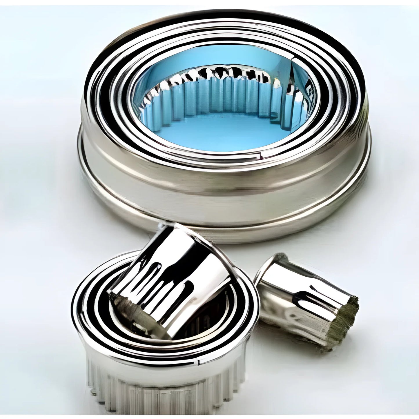 Anelli coppapasta festonati inox Ø da 2 cm a 9,5 cm altezza 4 cm