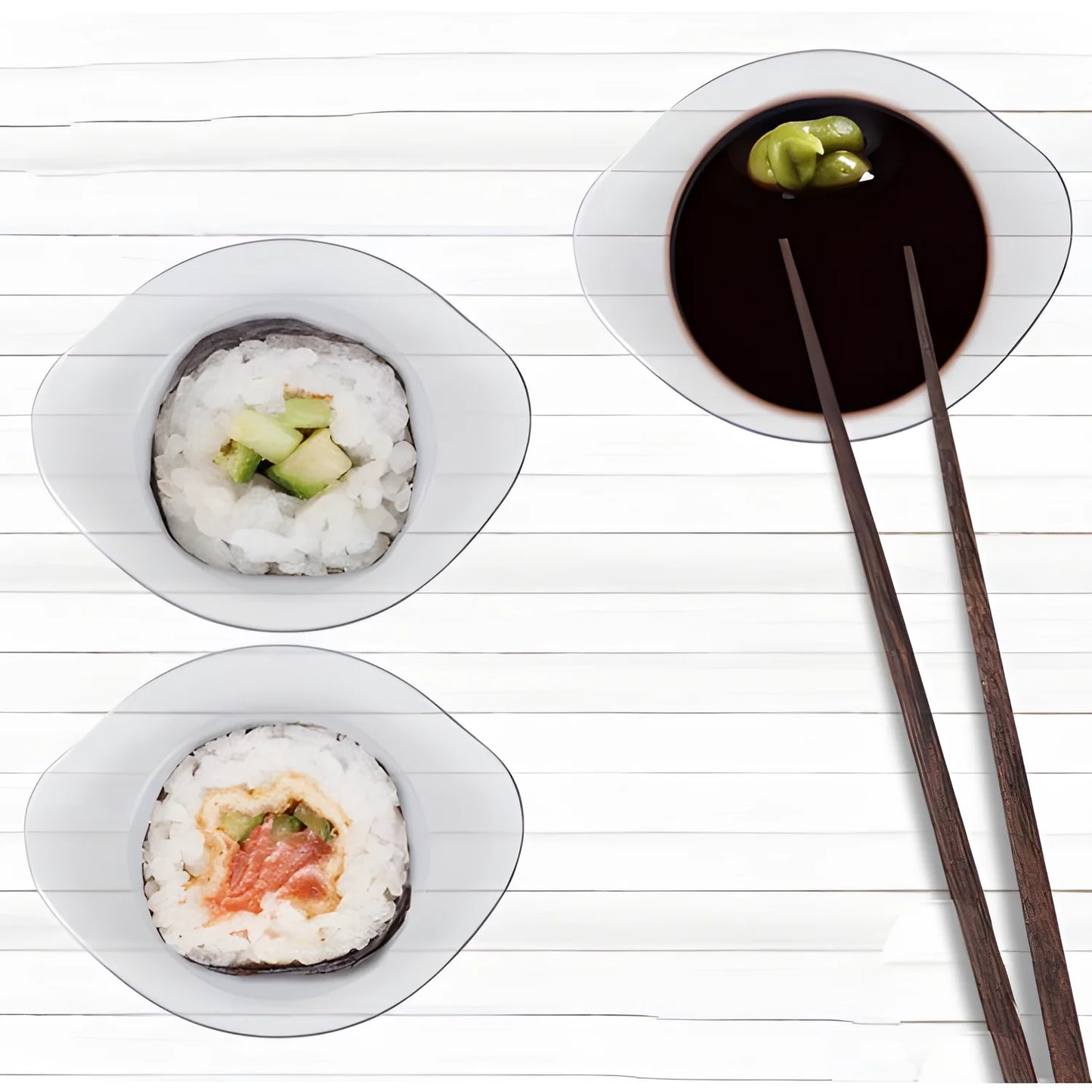 Finger food contenitori tondi SUSHI diametro 6,5 altezza 1,5.cm