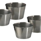 Set 4 stampini acciaio inox per crem caramel Ø 7 e 5,5 alto 6 cm